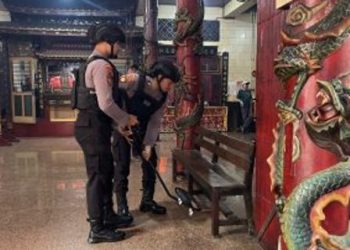 Imlek 2025, Polres Tanjungperak Sterilisasi Sejumlah Klenteng di Surabaya