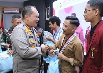 Polresta Malang Kota Gelar Baksos Presisi, Kombes  Nanang  Ajak Mahasiswa  Jadi Agen Perubahan Indonesia Emas 2045