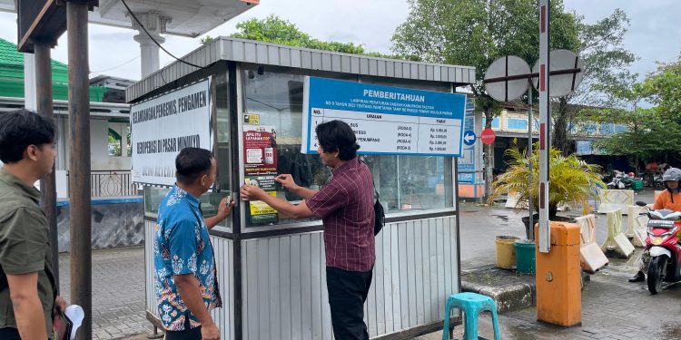 Satgas Saber Pelanggaran Pangan Polres Pacitan Sosialisasi di Pasar Minulyo